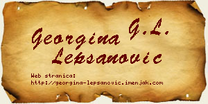 Georgina Lepšanović vizit kartica